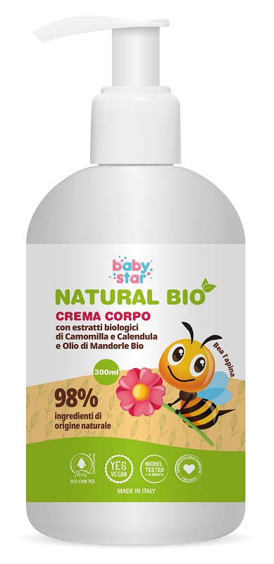 BABYSTAR CREMA CORPO NATURAL BIO 300 ML - Farmaunclick.it