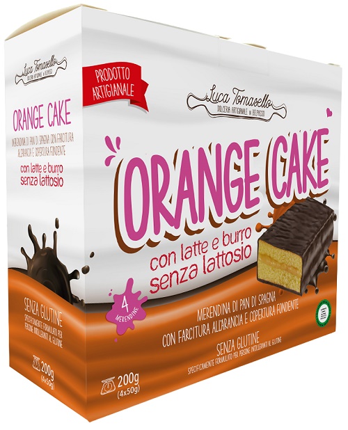 ORANGE CAKE MERENDINA ALL'ARANCIA CON COPERTURA DI CIOCCOLATO FONDENTE 4X50G - Farmaunclick.it