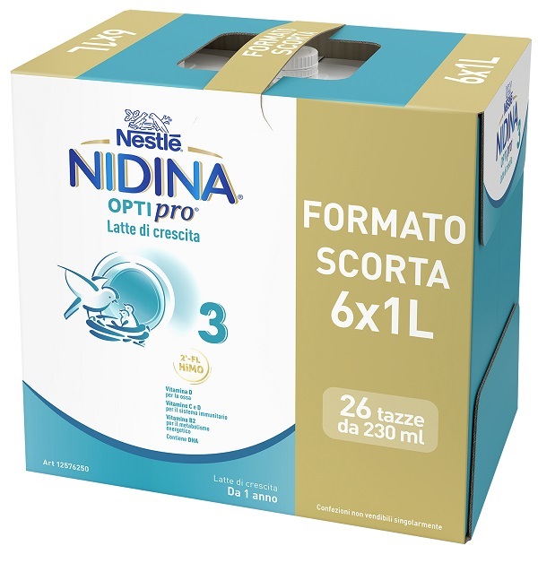 NIDINA OPTIPRO 3 LIQUIDO 6 PEZZI DA 1 LITRO - Farmaunclick.it
