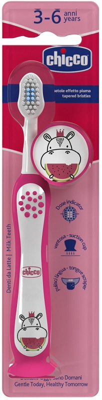 CHICCO SPAZZOLINO 3-6 YEARS ROSA - Farmaunclick.it
