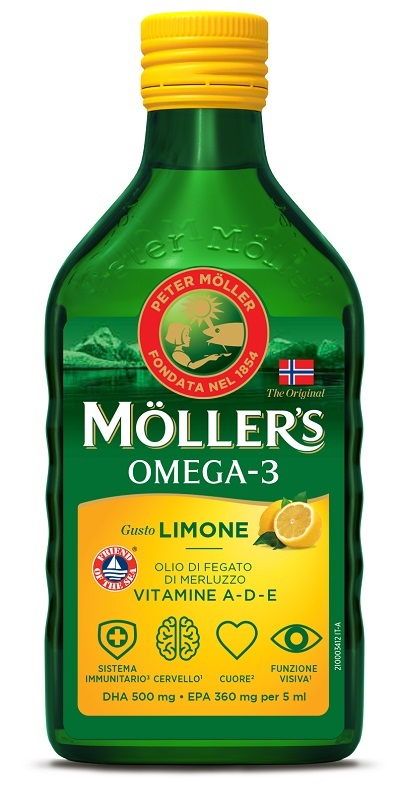 MOLLER'S OMEGA 3 OLIO LIMONE 250 ML - Farmaunclick.it