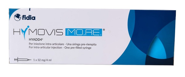 SIRINGA INTRA-ARTICOLARE PRERIEMPITA HYMOVIS MO RE HYADD4 ESADECILLAMIDE ACIDO IALURONICO 32MG/4ML 4 ML - Farmaunclick.it