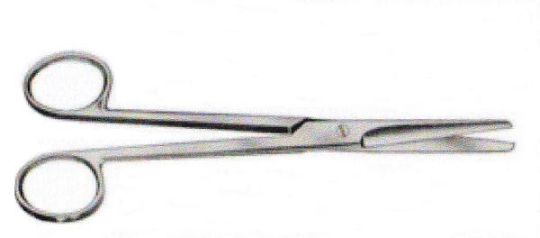 FORBICE RETTA PUNTE SMUSSE IN ACCIAIO PER CHIRURGIA 11,5CM MONOUSO - Farmaunclick.it
