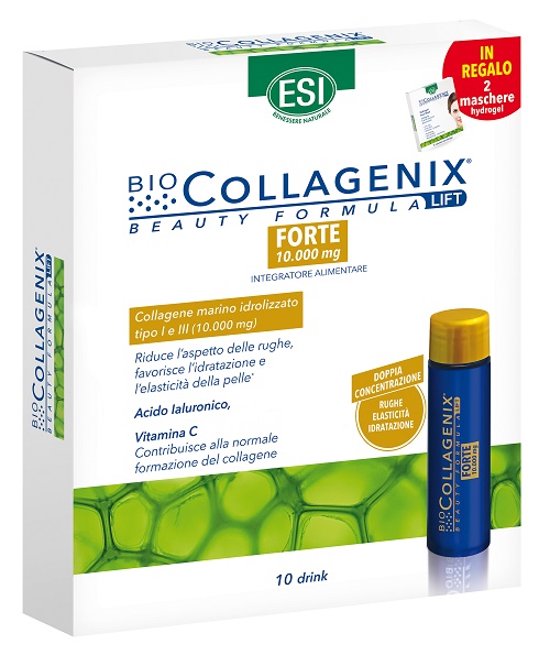 ESI BIOCOLLAGENIX FORTE 10 DRINK 300 ML + 2 MASCHERE OMAGGIO - Farmaunclick.it