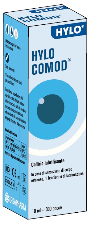 GOCCE OCULARI HYLO COMOD IALURONATO DI SODIO 2 MG/ML 10 ML - Farmaunclick.it