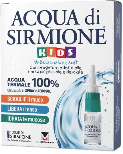 ACQUA DI SIRMIONE KIDS NEBULIZZAZIONE SOFT ACQUA TERMALE 100% 6 FLACONCINI PLURIDOSE DA 15 ML - Farmaunclick.it
