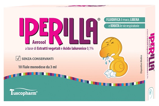 AEROSOL IPERILLA 10 FIALE MONODOSE DA 3 ML A BASE DI ESTRATTI VEGETALI E ACIDO IALURONICO 0,1% - Farmaunclick.it