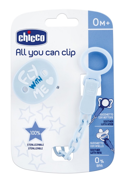 CHICCO CLIP UNIVERSALE BLU - Farmaunclick.it