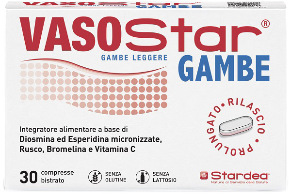VASOSTAR GAMBE 30 COMPRESSE BISTRATO SENZA GLUTINE SENZA LATTOSIO - Farmaunclick.it