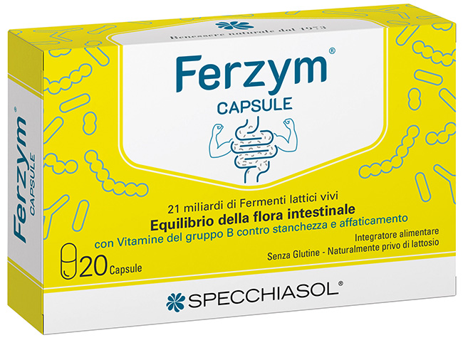 FERZYM CAPSULE 20 CAPSULE SENZA GLUTINE NATURALMENTE PRIVO DI LATTOSIO - Farmaunclick.it